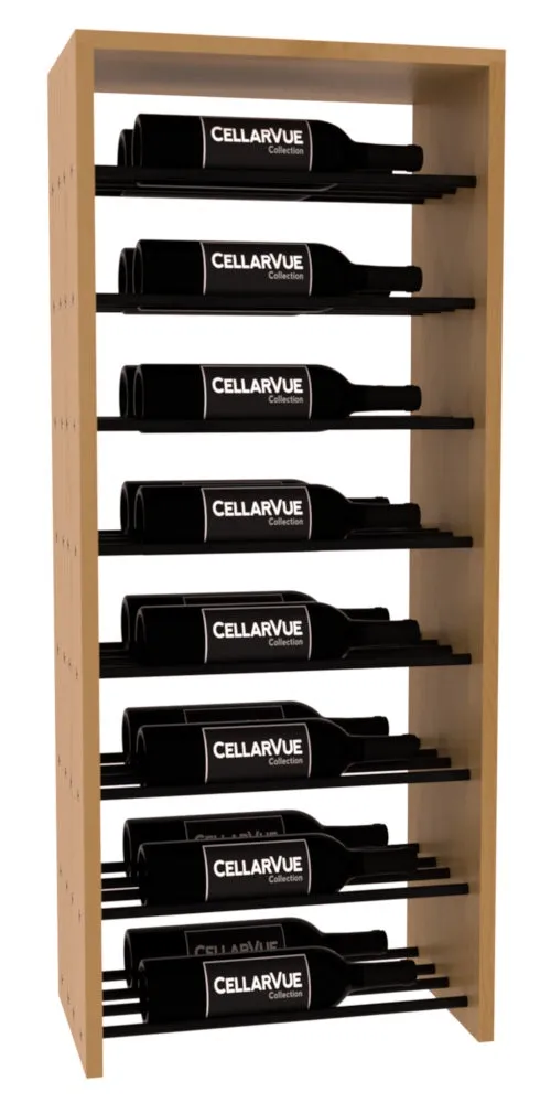 InstaCellar - 17.5" Horizontal Double Deep Top Display - Black Metal Rods
