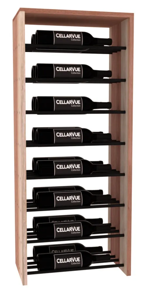 InstaCellar - 17.5" Horizontal Double Deep Top Display - Black Metal Rods