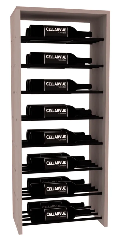 InstaCellar - 17.5" Horizontal Double Deep Top Display - Black Metal Rods