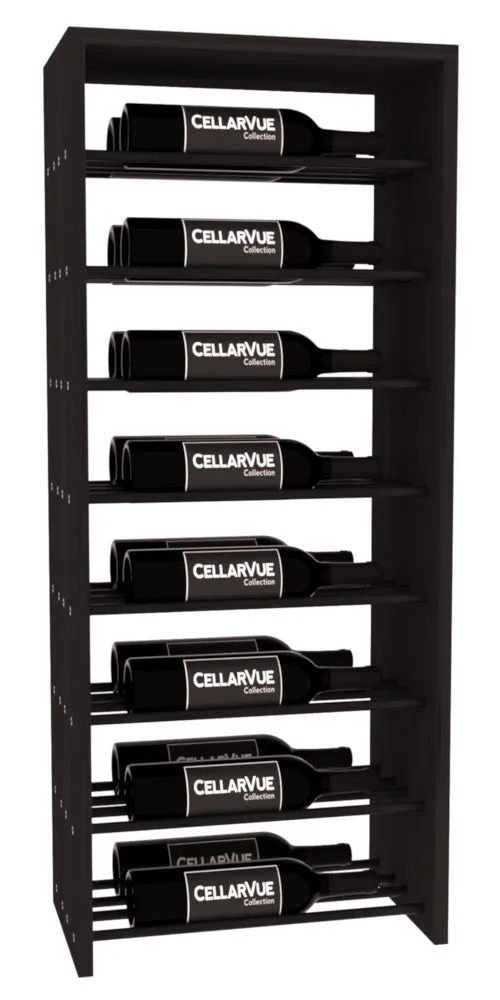 InstaCellar - 17.5" Horizontal Double Deep Top Display - Black Metal Rods