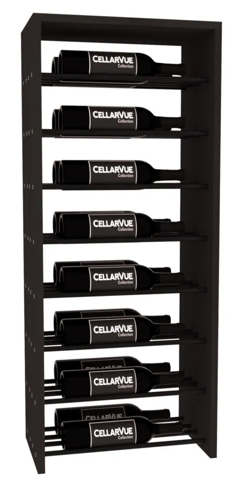 InstaCellar - 17.5" Horizontal Double Deep Top Display - Black Metal Rods