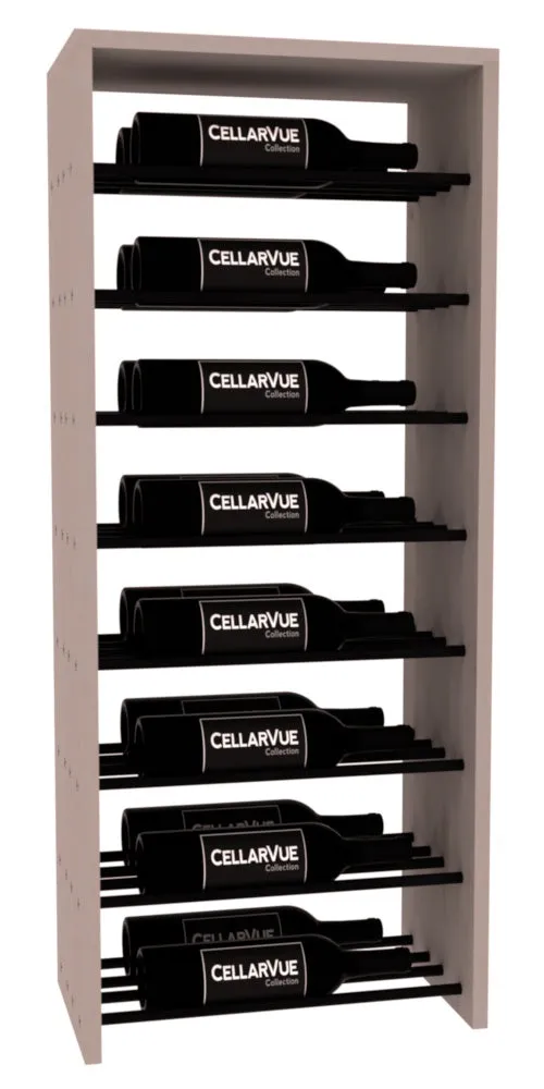 InstaCellar - 17.5" Horizontal Double Deep Top Display - Black Metal Rods