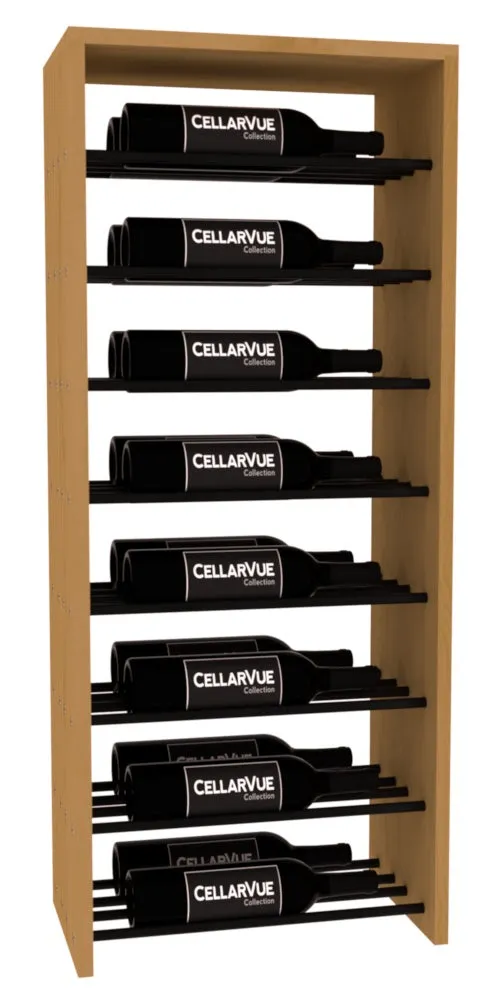 InstaCellar - 17.5" Horizontal Double Deep Top Display - Black Metal Rods