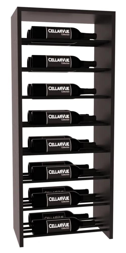 InstaCellar - 17.5" Horizontal Double Deep Top Display - Black Metal Rods