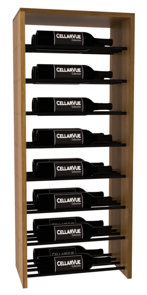 InstaCellar - 17.5" Horizontal Double Deep Top Display - Black Metal Rods