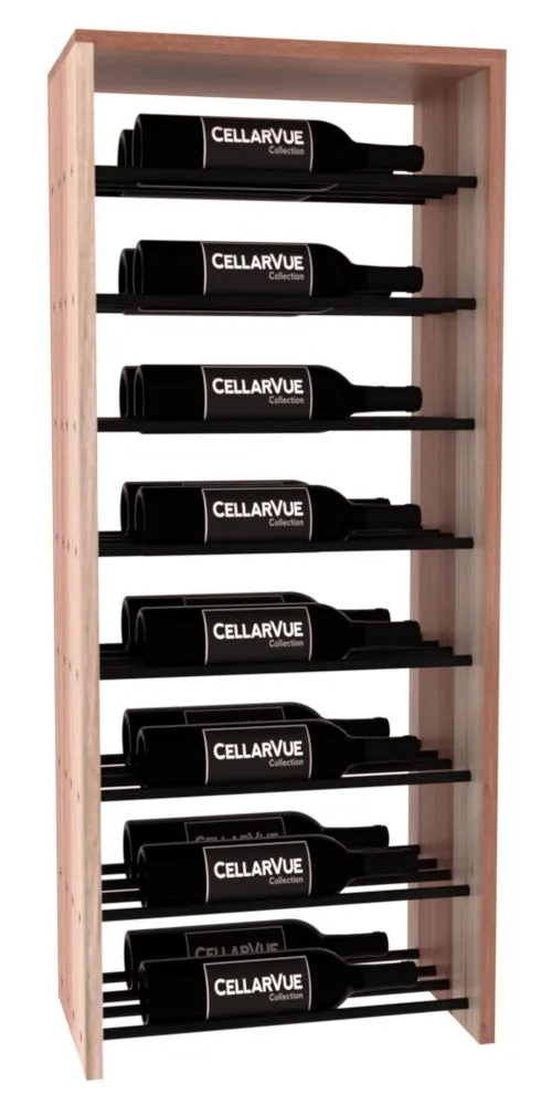 InstaCellar - 17.5" Horizontal Double Deep Top Display - Black Metal Rods