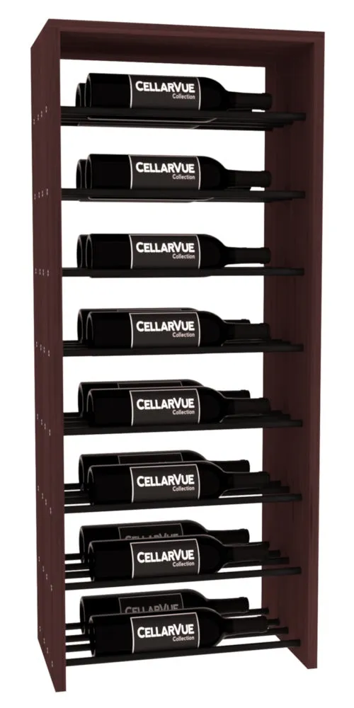 InstaCellar - 17.5" Horizontal Double Deep Top Display - Black Metal Rods