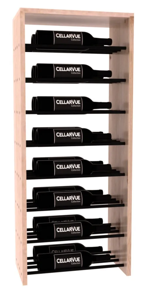 InstaCellar - 17.5" Horizontal Double Deep Top Display - Black Metal Rods