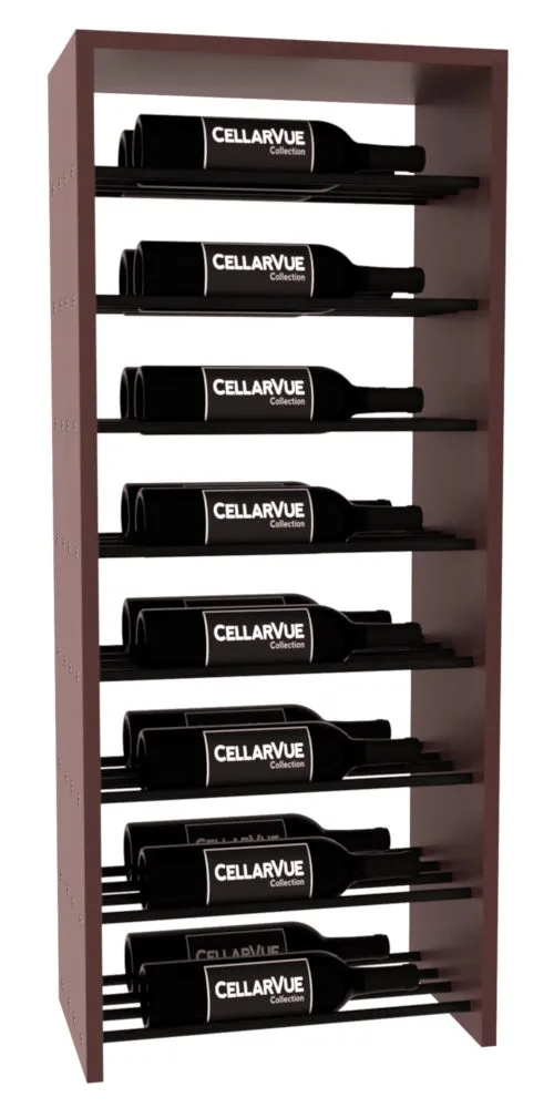 InstaCellar - 17.5" Horizontal Double Deep Top Display - Black Metal Rods