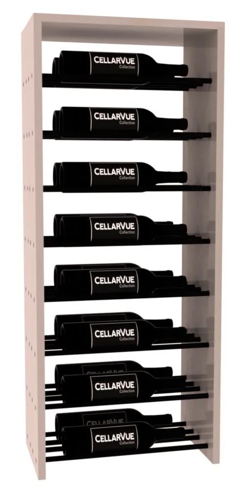 InstaCellar - 17.5" Horizontal Double Deep Top Display - Black Metal Rods