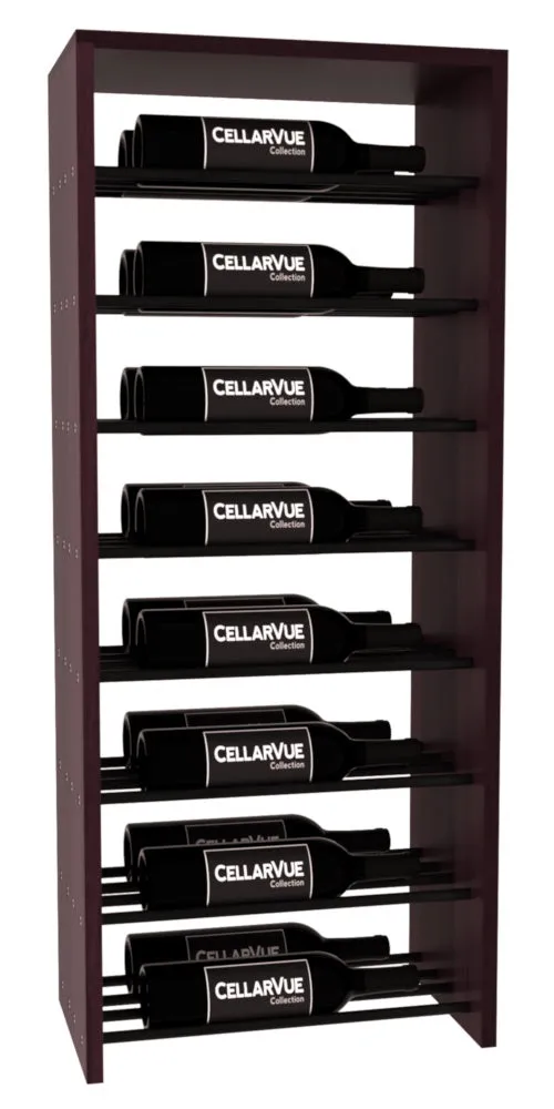 InstaCellar - 17.5" Horizontal Double Deep Top Display - Black Metal Rods