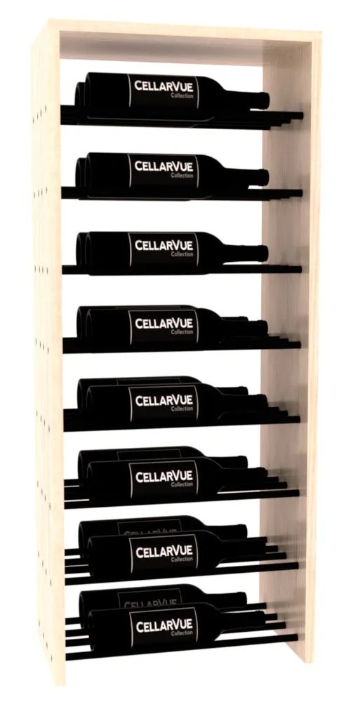 InstaCellar - 17.5" Horizontal Double Deep Top Display - Black Metal Rods