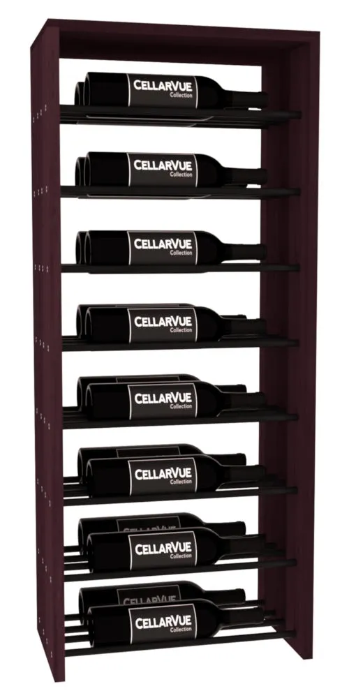 InstaCellar - 17.5" Horizontal Double Deep Top Display - Black Metal Rods