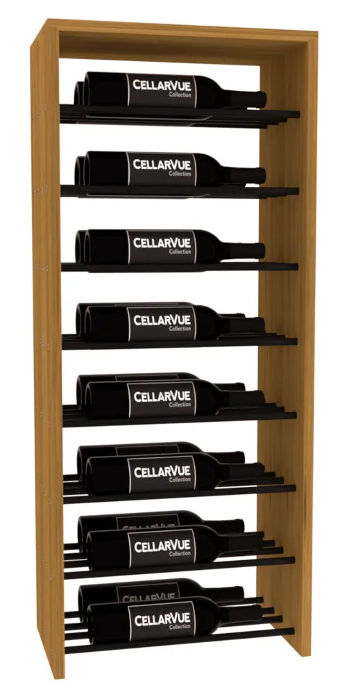 InstaCellar - 17.5" Horizontal Double Deep Top Display - Black Metal Rods