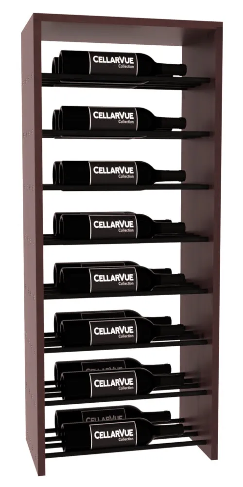 InstaCellar - 17.5" Horizontal Double Deep Top Display - Black Metal Rods