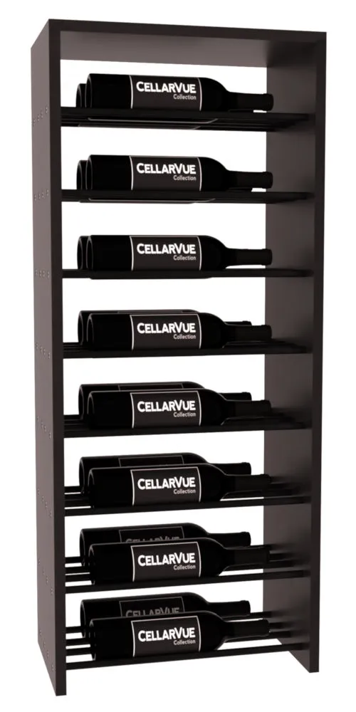 InstaCellar - 17.5" Horizontal Double Deep Top Display - Black Metal Rods