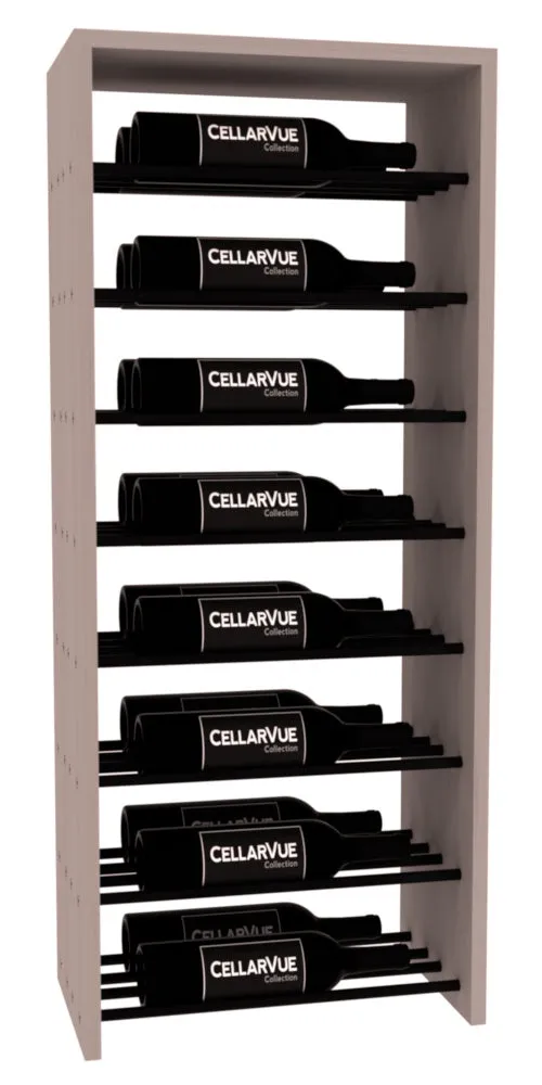 InstaCellar - 17.5" Horizontal Double Deep Top Display - Black Metal Rods