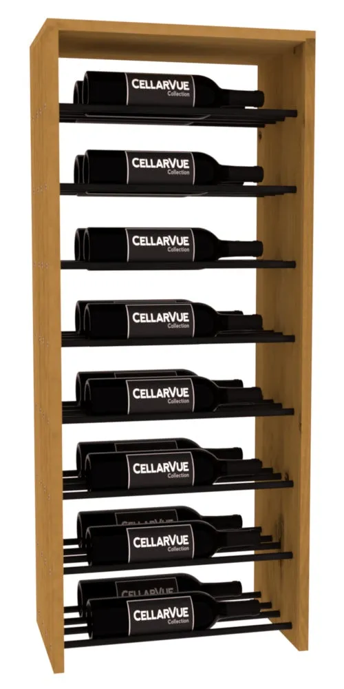 InstaCellar - 17.5" Horizontal Double Deep Top Display - Black Metal Rods