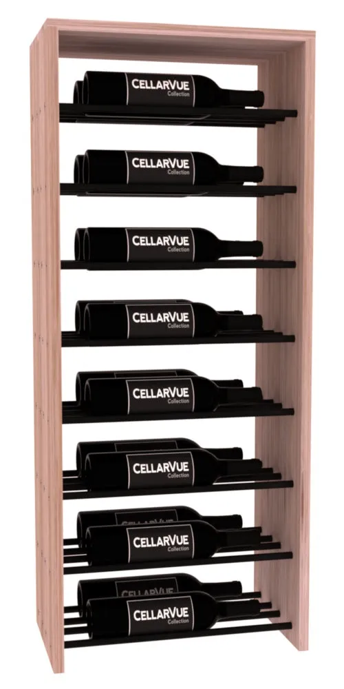 InstaCellar - 17.5" Horizontal Double Deep Top Display - Black Metal Rods