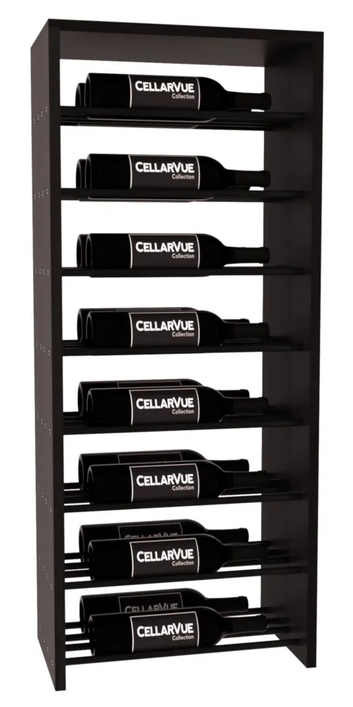 InstaCellar - 17.5" Horizontal Double Deep Top Display - Black Metal Rods