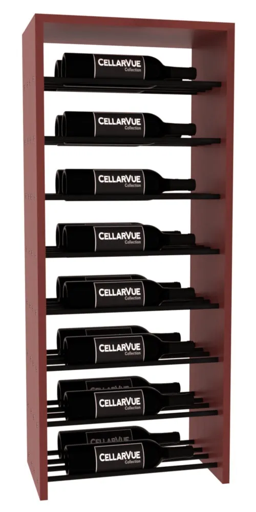 InstaCellar - 17.5" Horizontal Double Deep Top Display - Black Metal Rods
