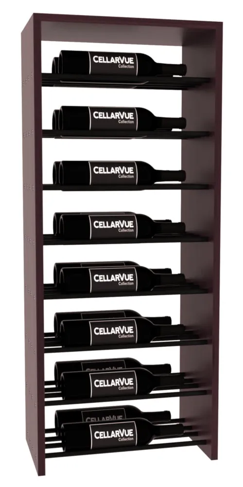 InstaCellar - 17.5" Horizontal Double Deep Top Display - Black Metal Rods