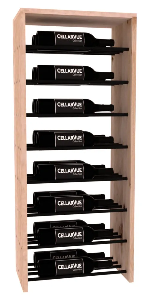 InstaCellar - 17.5" Horizontal Double Deep Top Display - Black Metal Rods
