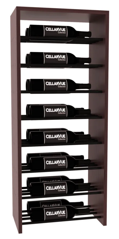 InstaCellar - 17.5" Horizontal Double Deep Top Display - Black Metal Rods