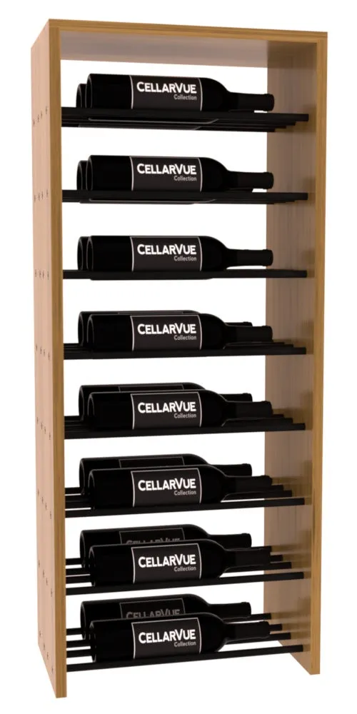 InstaCellar - 17.5" Horizontal Double Deep Top Display - Black Metal Rods