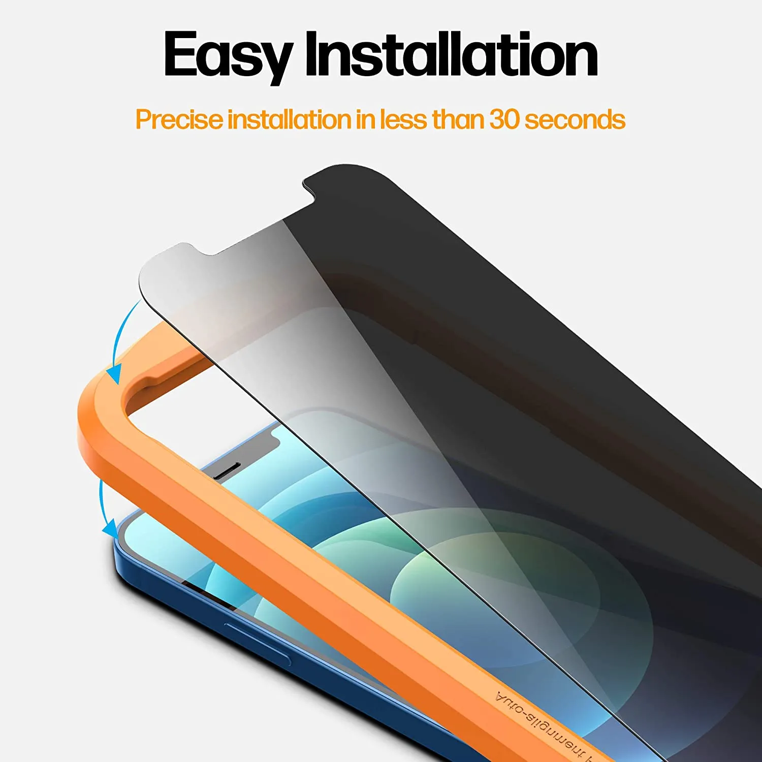 iPhone 12 Pro / iPhone 12 Tempered Glass Privacy Screen Protector [2-Pack]