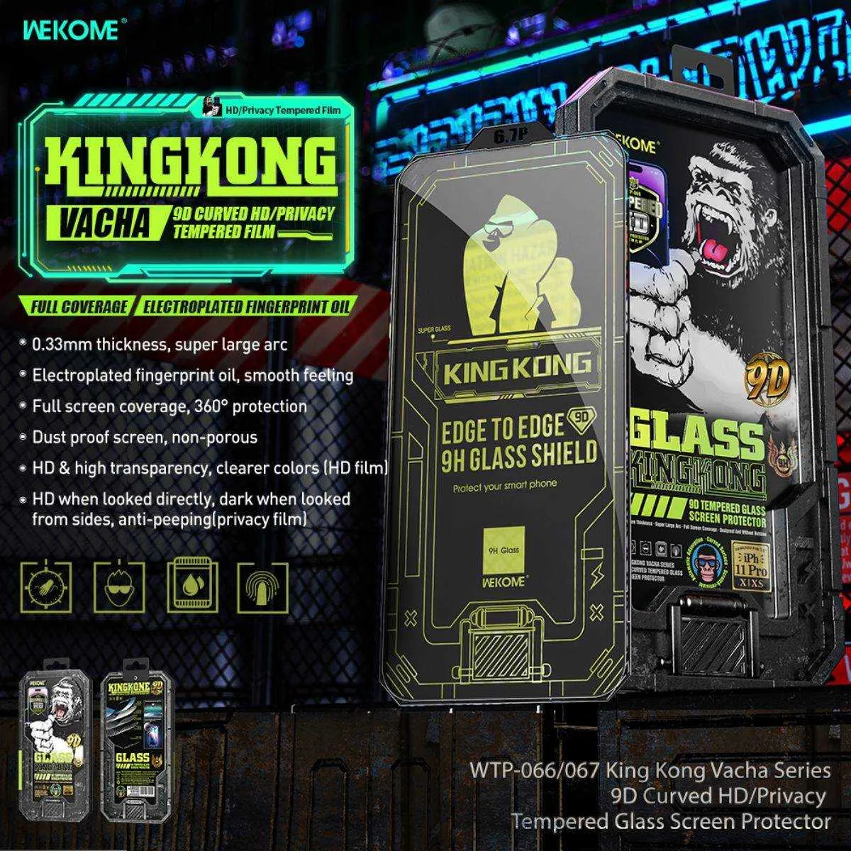 iPhone 13 WEKOME 9D Curved HD Tempered Glass Screen Protector WTP-066