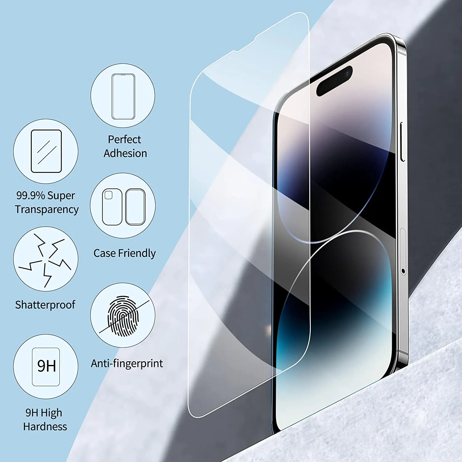 iphone 14 Pro Max Tempered Glass screen protectors 4-Pack