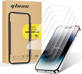 iphone 14 Pro Max Tempered Glass screen protectors 4-Pack