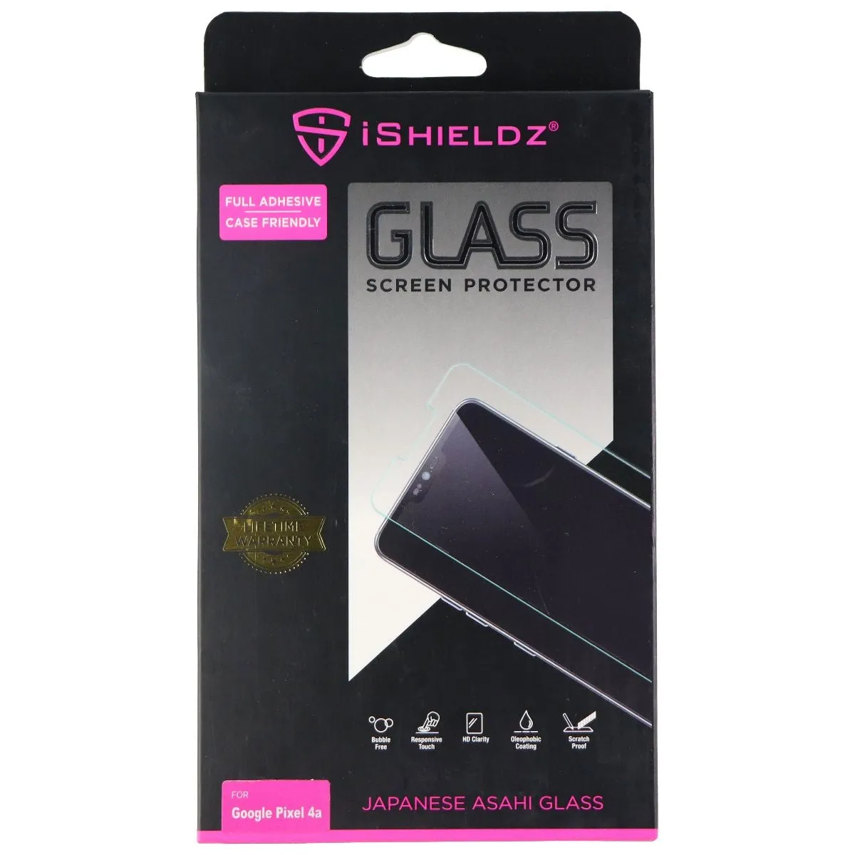 iShieldz Asahi Glass Screen Protector for Google Pixel 4a - Clear
