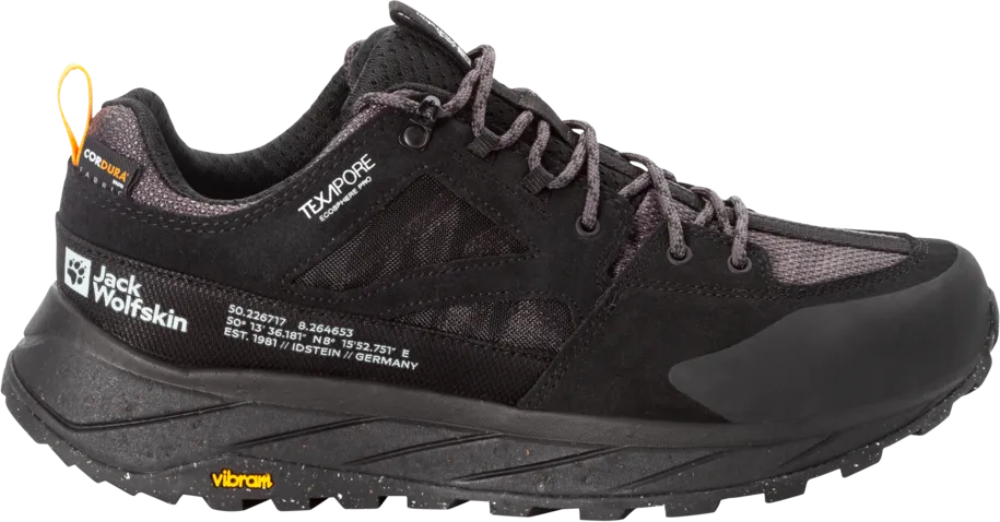 Jack Wolfskin Men&#x27;s Terraquest Texapore Low Black | Buy Jack Wolfskin Men&#x27;s Terraquest Texapore Low Black here | Outnorth