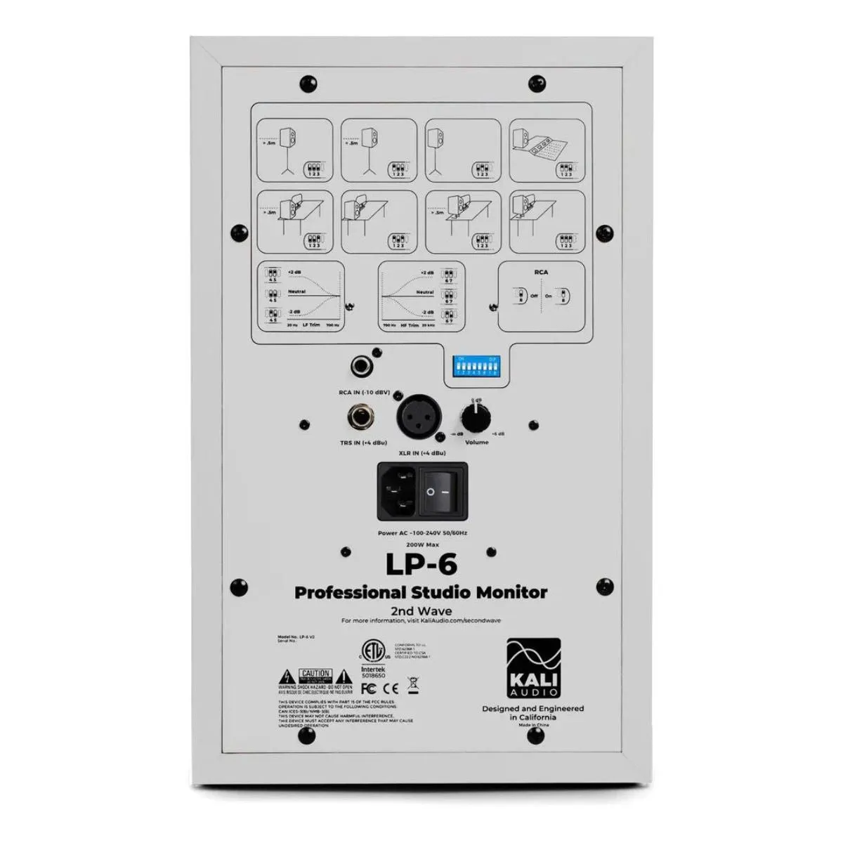 Kali Audio LP-6 V2 6.5-inch Powered Studio Monitor - White