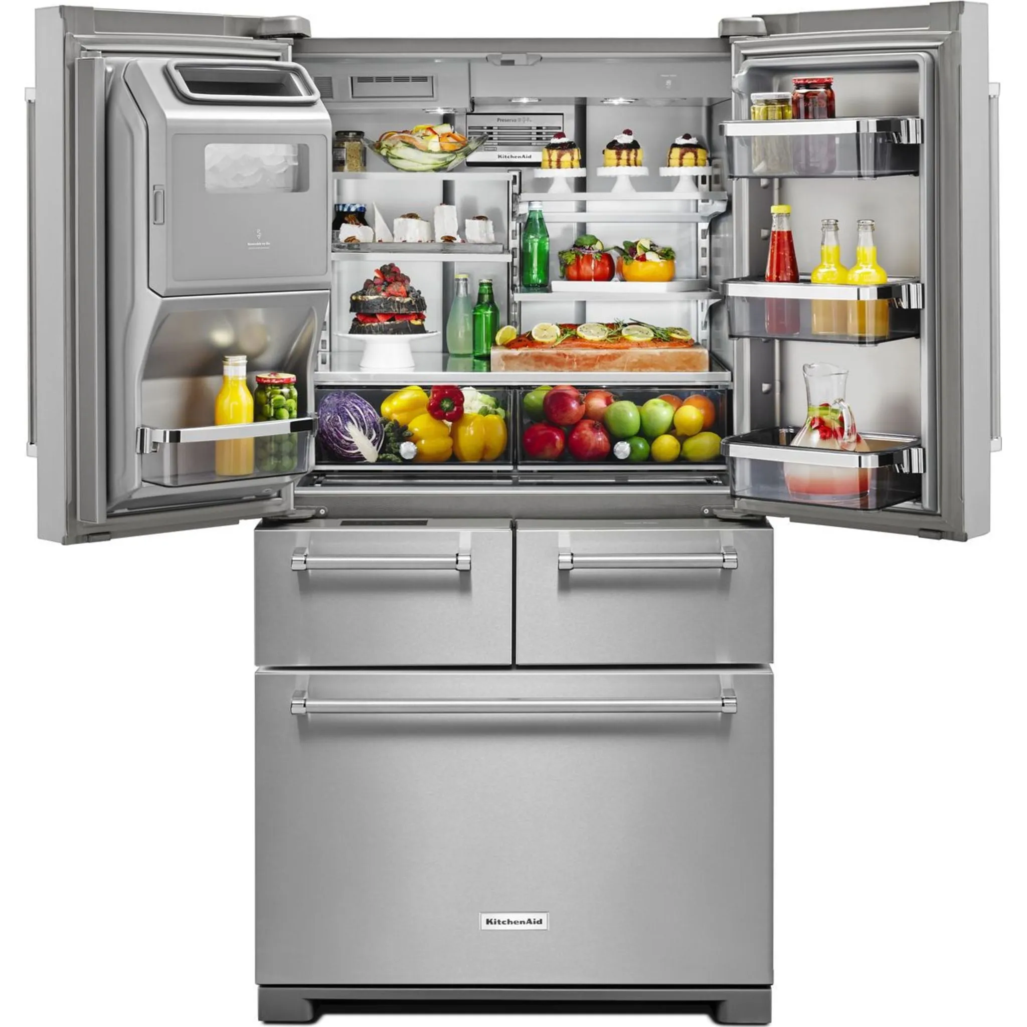 KitchenAid 5 Door Fridge (KRMF706ESS) - Stainless Steel