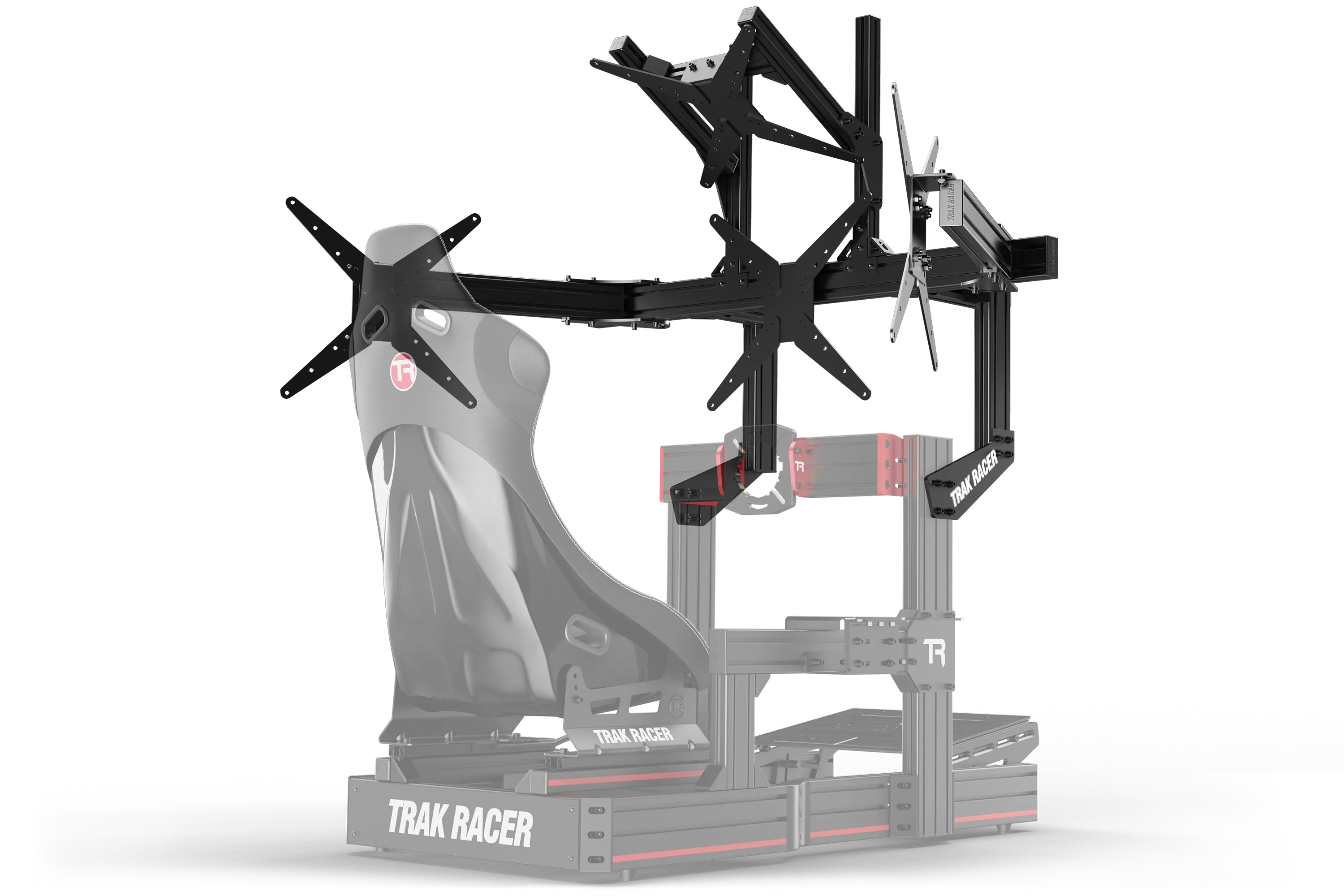 Large Cockpit-Mounted Quad Monitor Stand - 1200mm / 47.25" Wide
