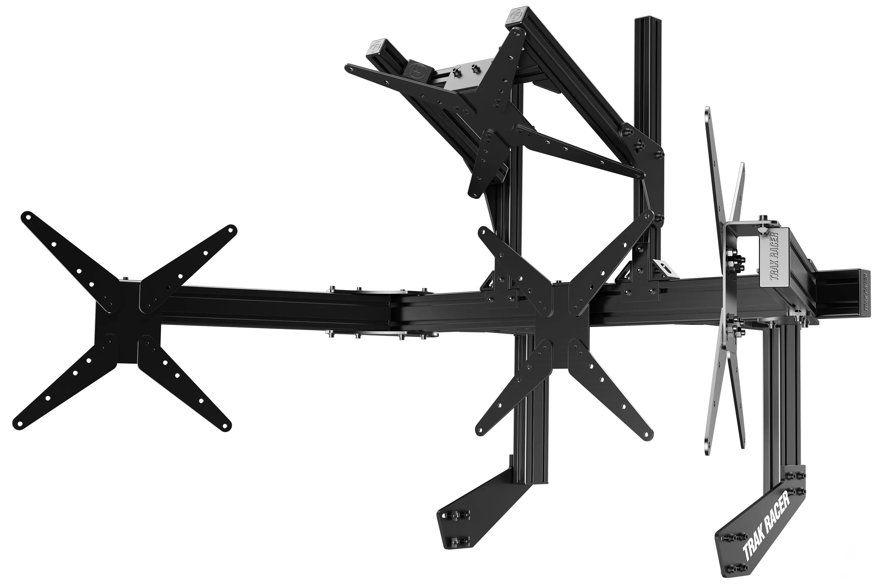 Large Cockpit-Mounted Quad Monitor Stand - 1200mm / 47.25" Wide