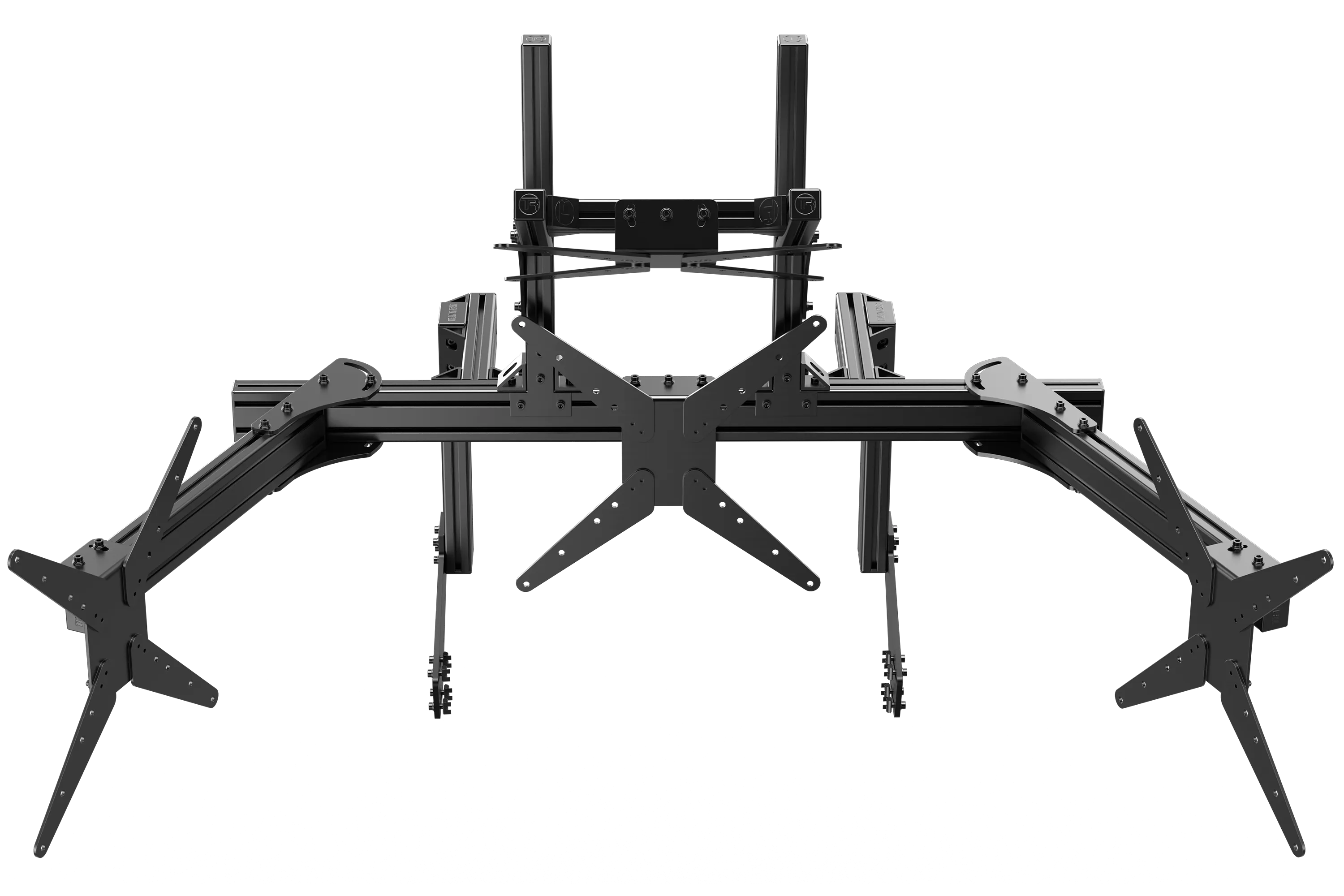 Large Cockpit-Mounted Quad Monitor Stand - 1200mm / 47.25" Wide