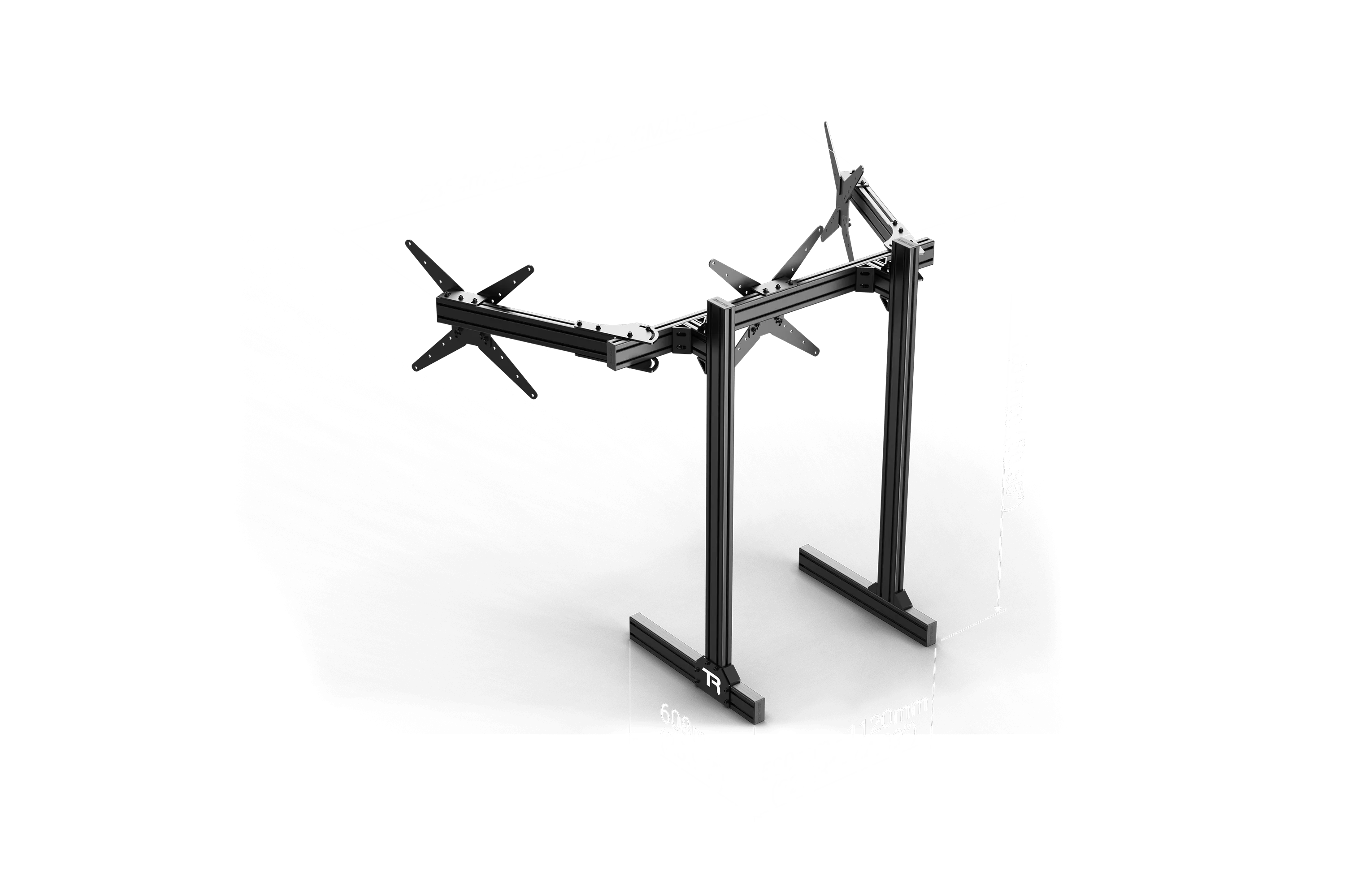 Large Freestanding Triple Monitor Stand - 1200mm / 47.25" Wide
