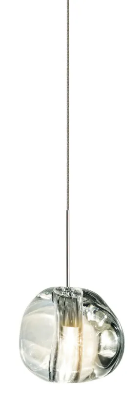 LED Pendant from the Blob Collection in Satin Nickel Finish by Stone Lighting