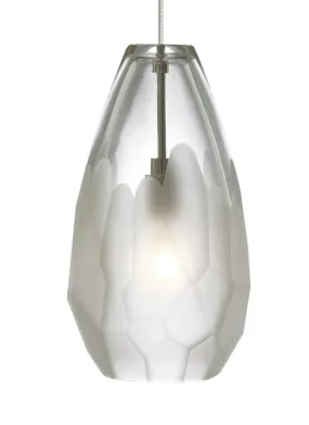 LED Pendant from the Briolette Collection in Satin Nickel Finish by Visual Comfort Modern