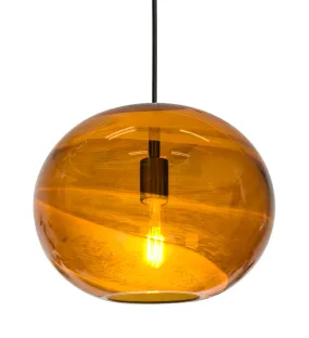 LED Pendant from the Geno Collection in Black Finish by Besa
