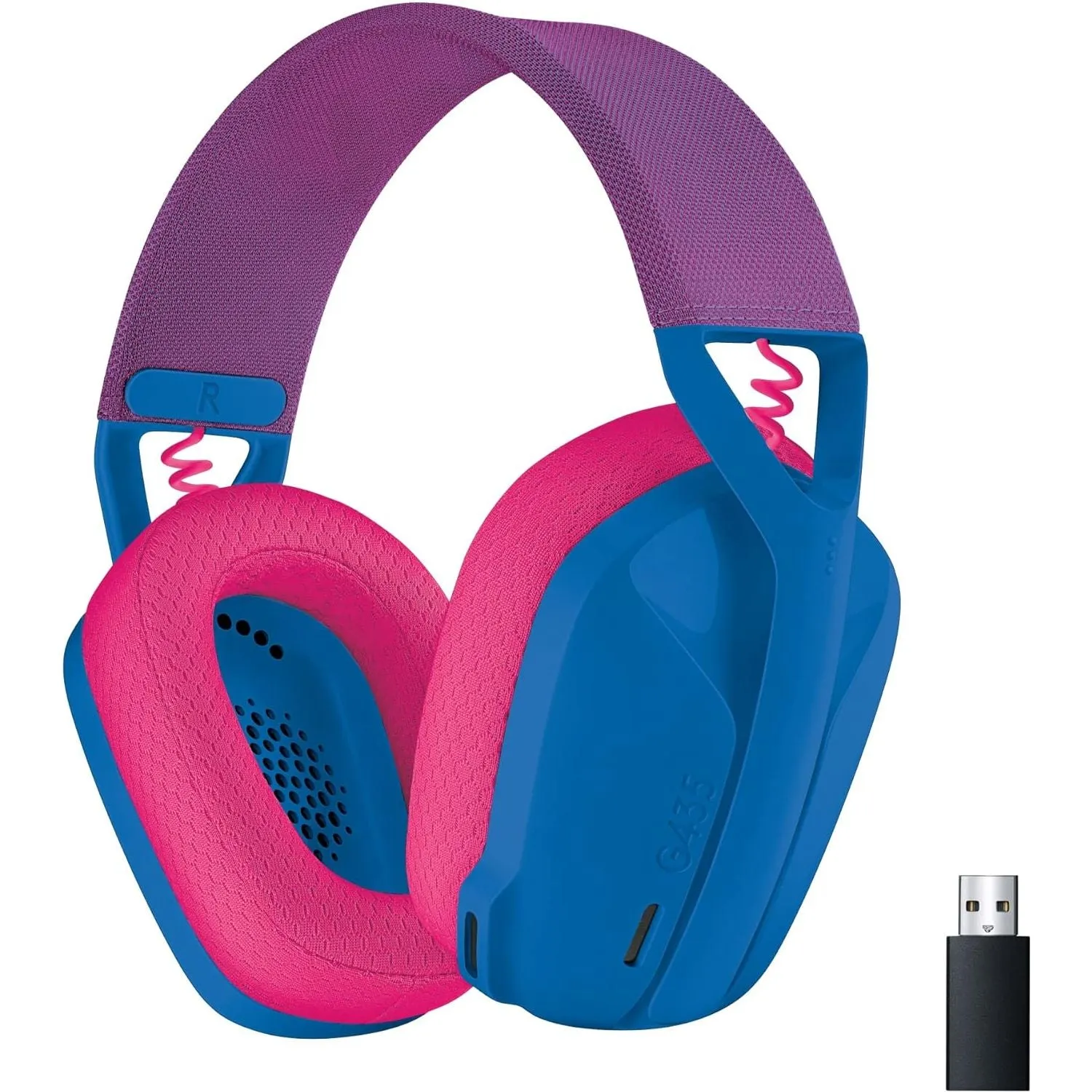 Logitech G435 Wireless Gaming Headset, Ultra-Lightweight 165g, 18h Battery, Built-in Mics, Dolby Atmos - PC, PS4, PS5, Switch