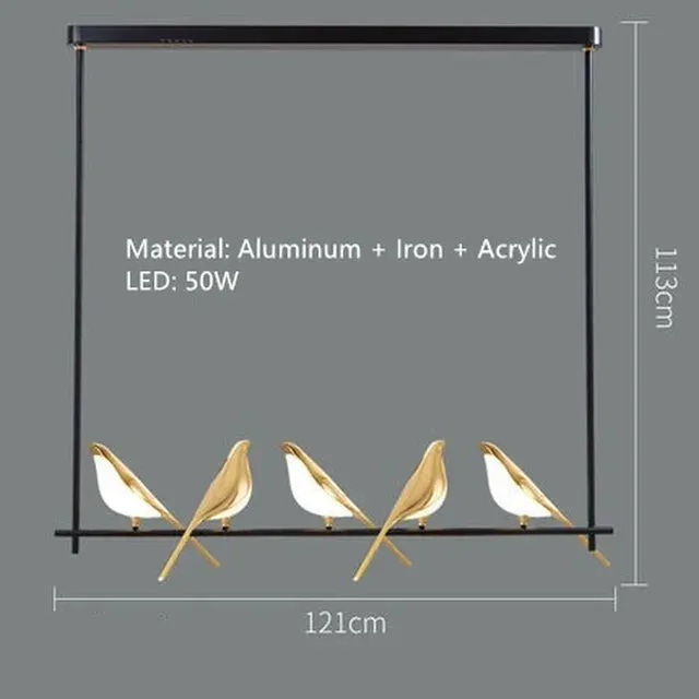 Luxury Magpie Bird Pendant Lamp for Mansion Home Decor