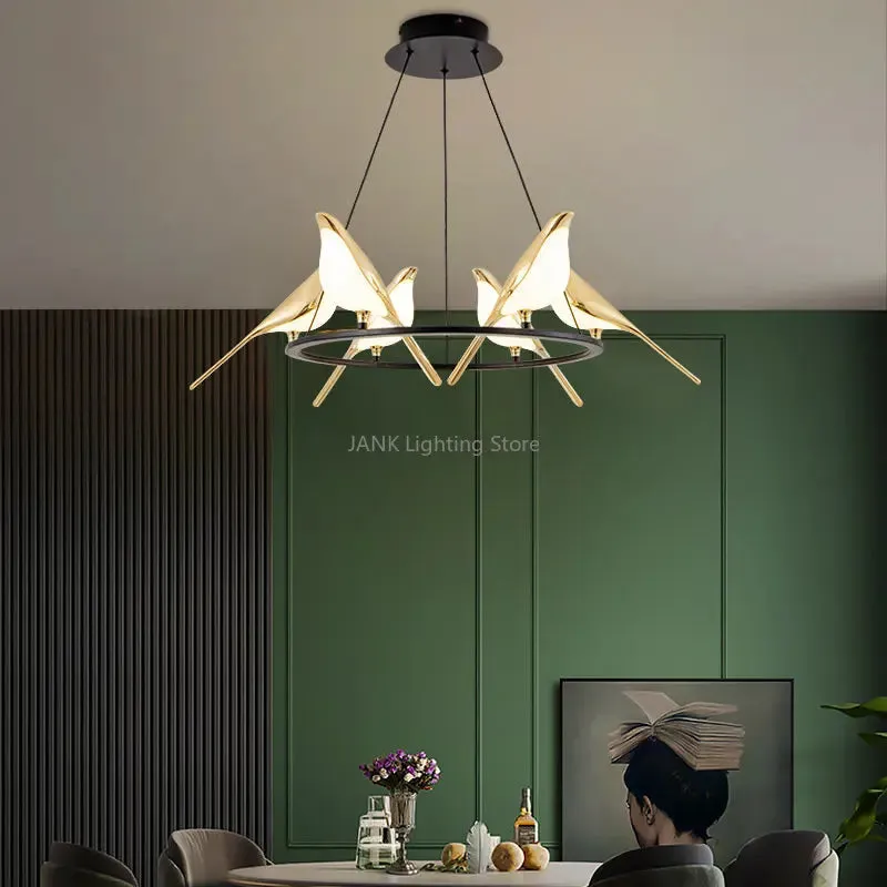 Luxury Magpie Bird Pendant Lamp for Mansion Home Decor