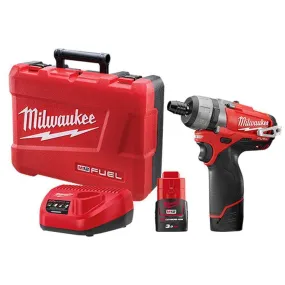 Milwaukee M12CD-302C 12V 3.0Ah 1/4" Hex FUEL Cordless 2-Speed Screwdriver Kit