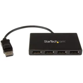 MST Hub - DisplayPort to 4x DisplayPort - Multi Stream Transport Hub - DP 1.2 to DP - Use this multi stream transport hub to connect four DP monitors to a single DP 1.2 port