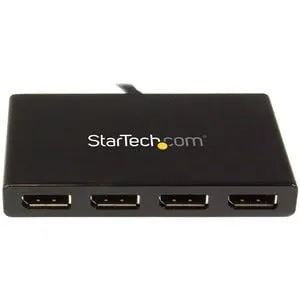 MST Hub - DisplayPort to 4x DisplayPort - Multi Stream Transport Hub - DP 1.2 to DP - Use this multi stream transport hub to connect four DP monitors to a single DP 1.2 port